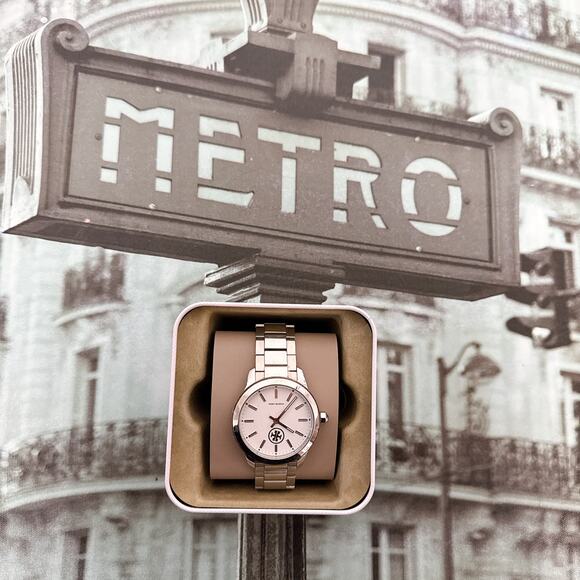 Tory Burch Accessories - Tory Burch TBW1201 Collins White Dial Stainless Steel Ladies Watch